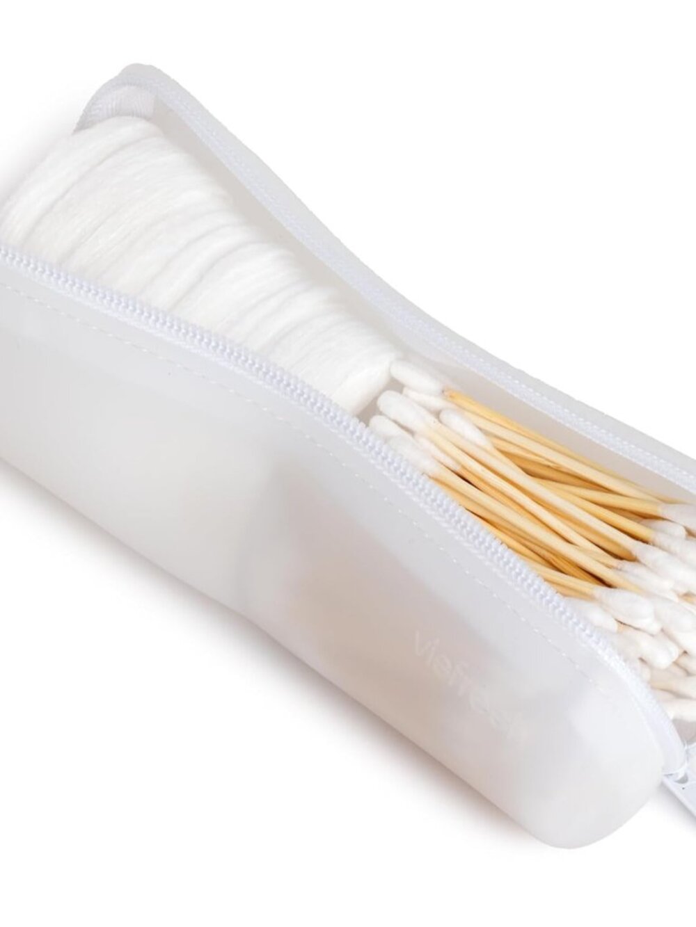 Cotton Round Swab Travel Case, 2-in-1 Beauty Organizer